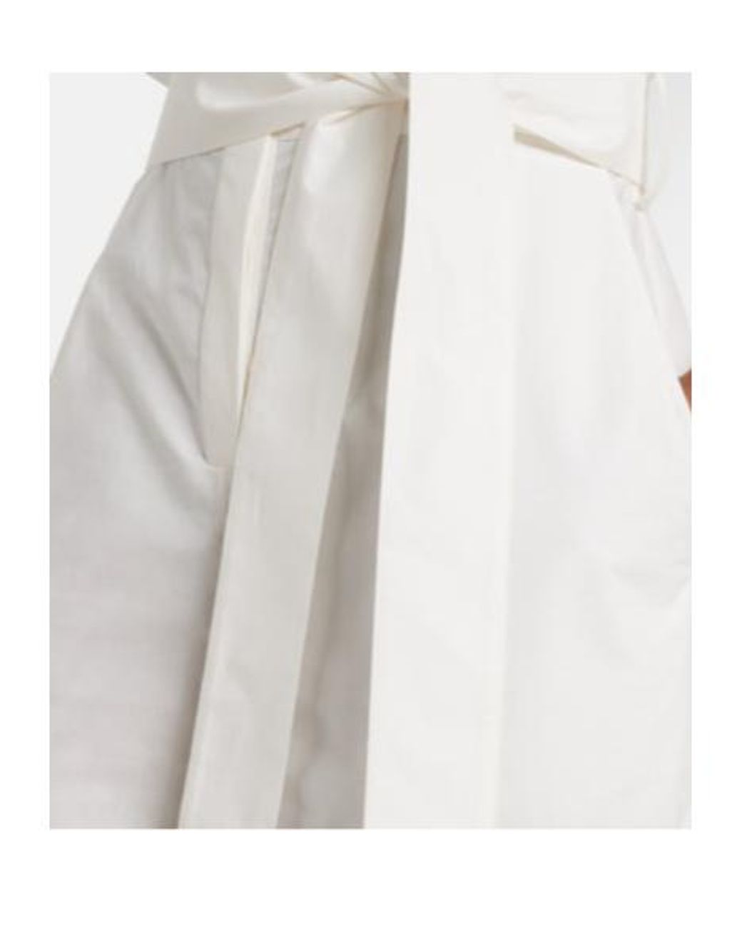 Elie Saab White Belted Cotton Jumpsuit
