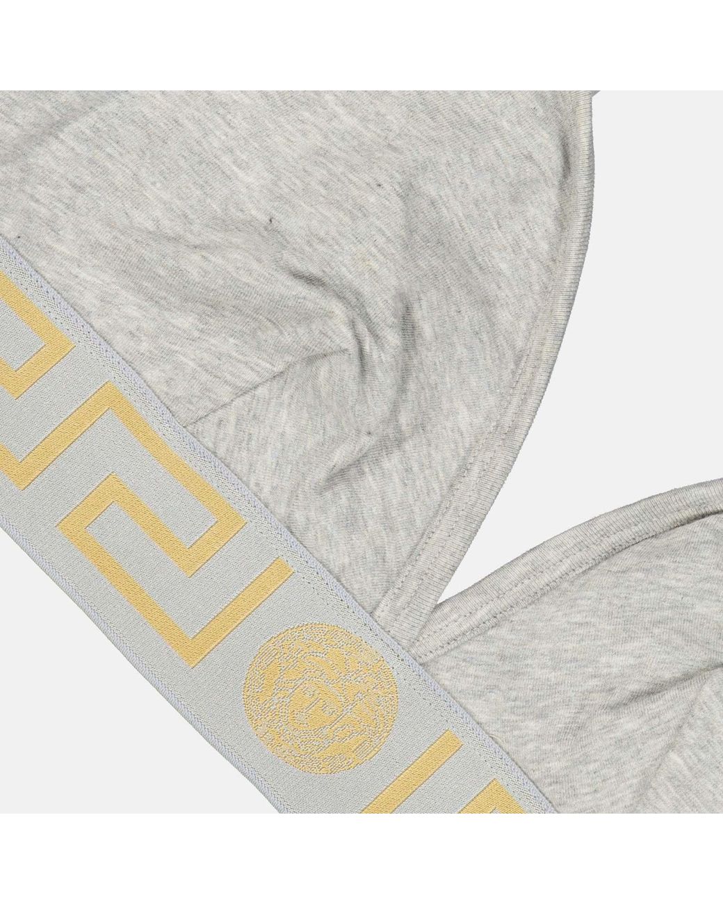 Versace Gray Logo Bra