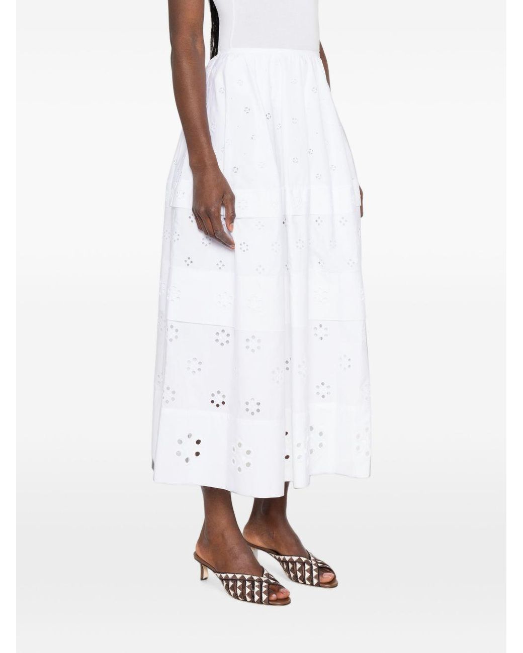 Céline White Skirt