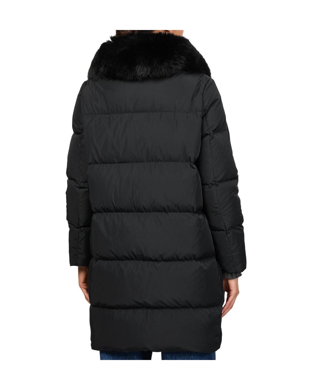 Yves Salomon Black Fur Collar Down Jacket