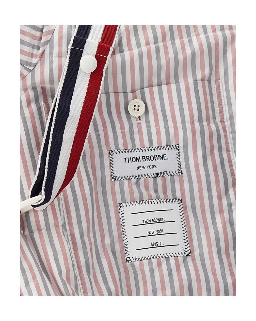 Thom Browne Blue Zip-Up Bomber Jacket for men