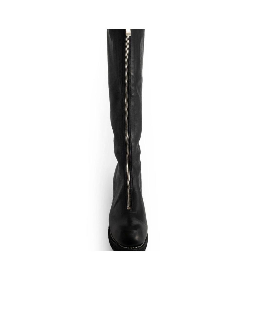 Guidi Black Knee-Length Zipped Boots