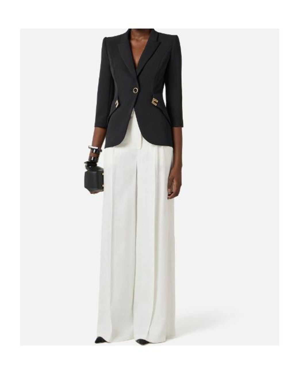 Elisabetta Franchi Purple Single-Breasted Jacket