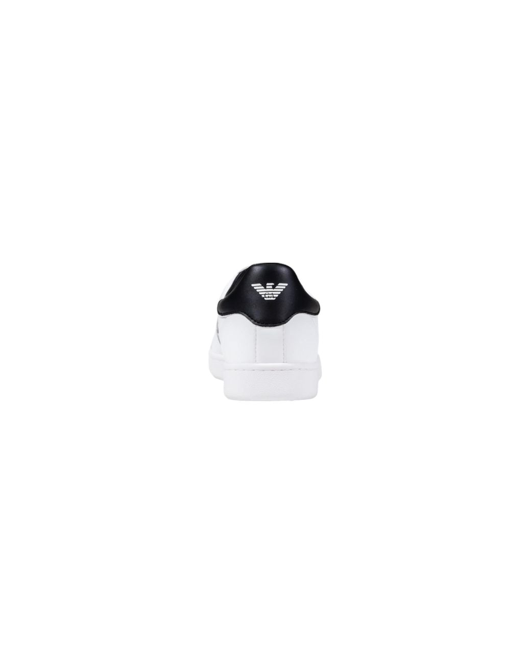 EA7 White Logo Printed Low-Top Sneakers for men