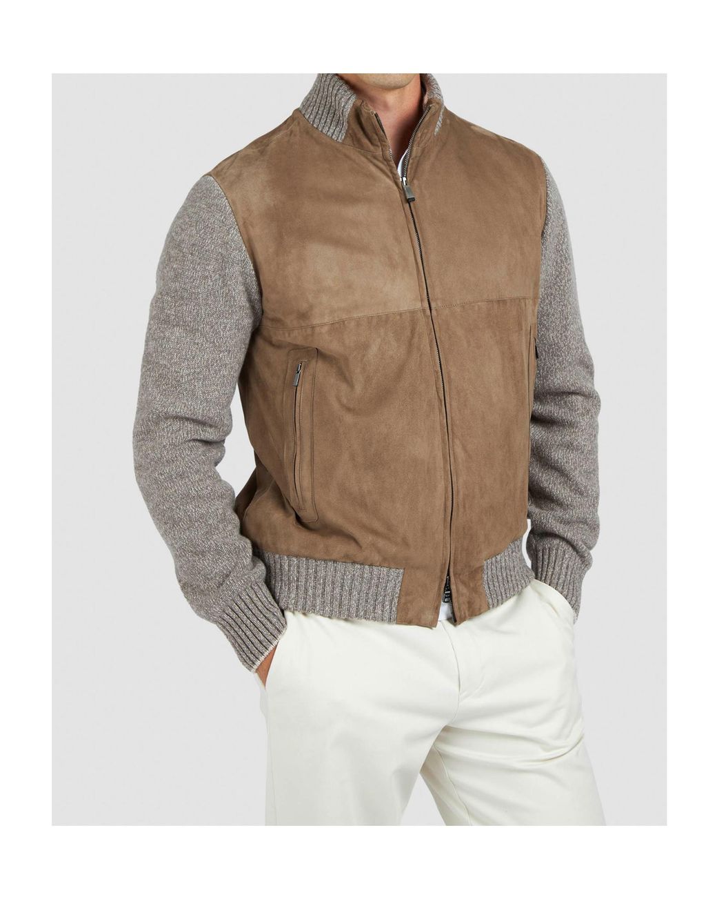 Paul & Shark Brown Suede Wool-Blend Jacket for men