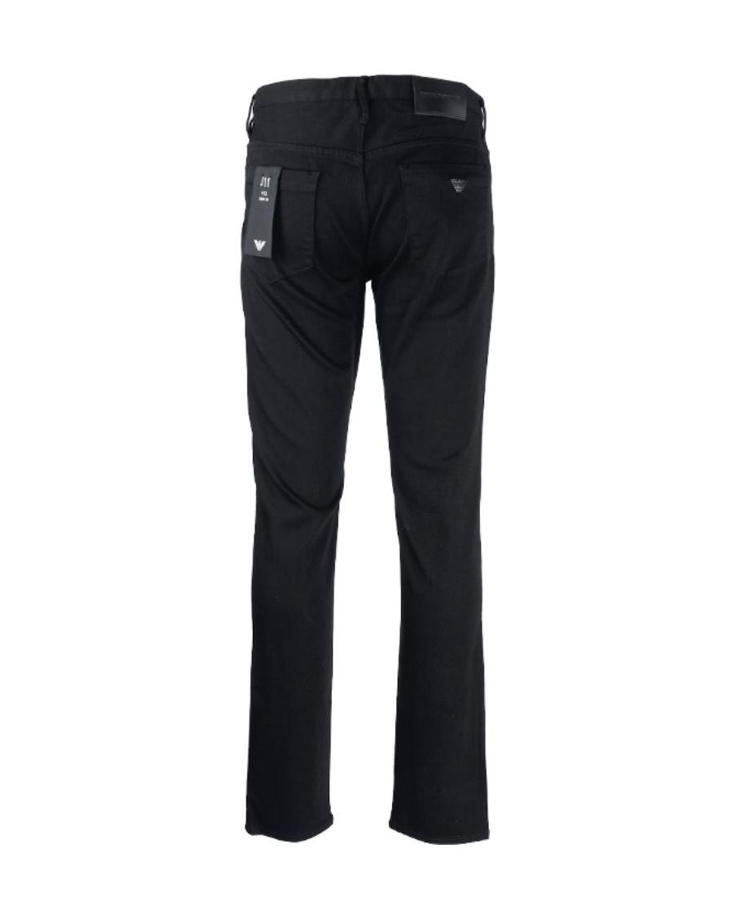 Emporio Armani Blue Logo Plaque Slim-Fit Jeans for men