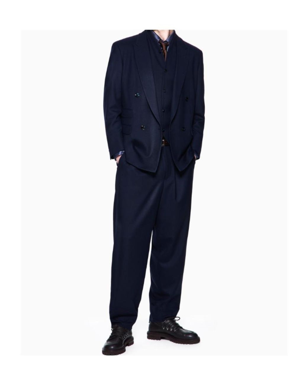 Giorgio Armani Blue Double-Breasted Suit for men