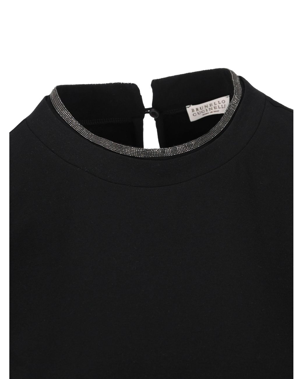 Brunello Cucinelli Black Cotton T-Shirt