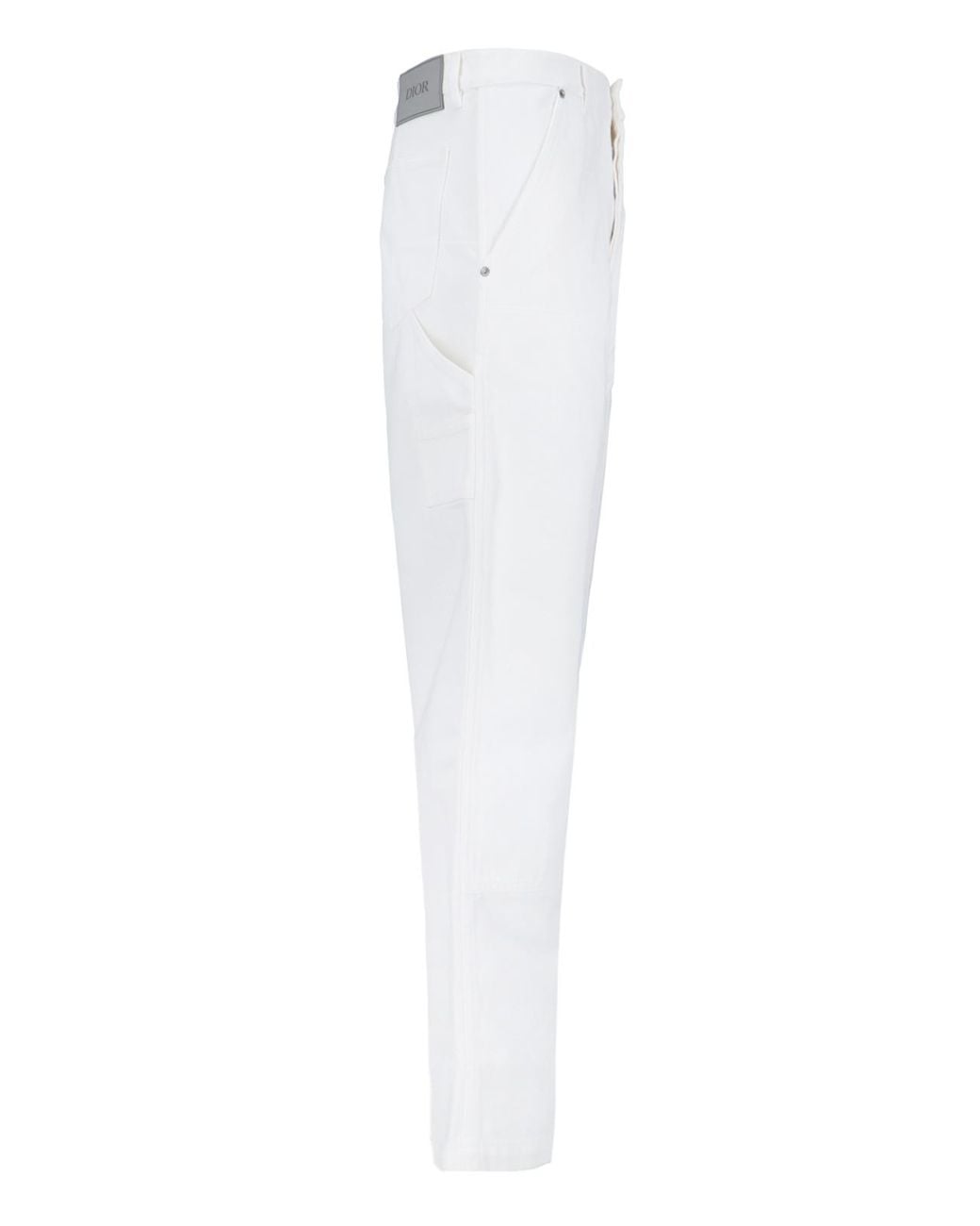 Dior White Carpenter Style Jeans for men
