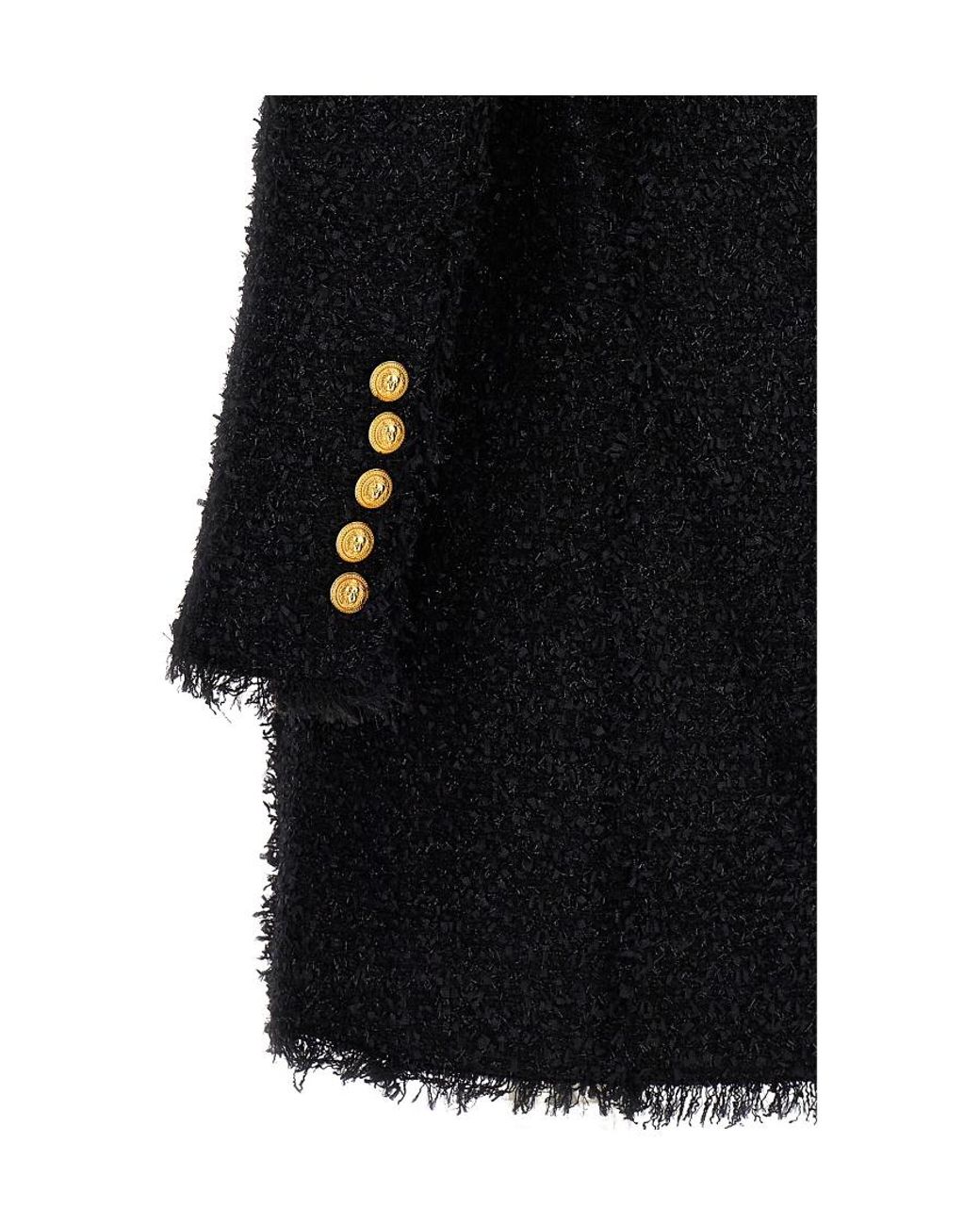 Balmain Black Long-Sleeved Dress