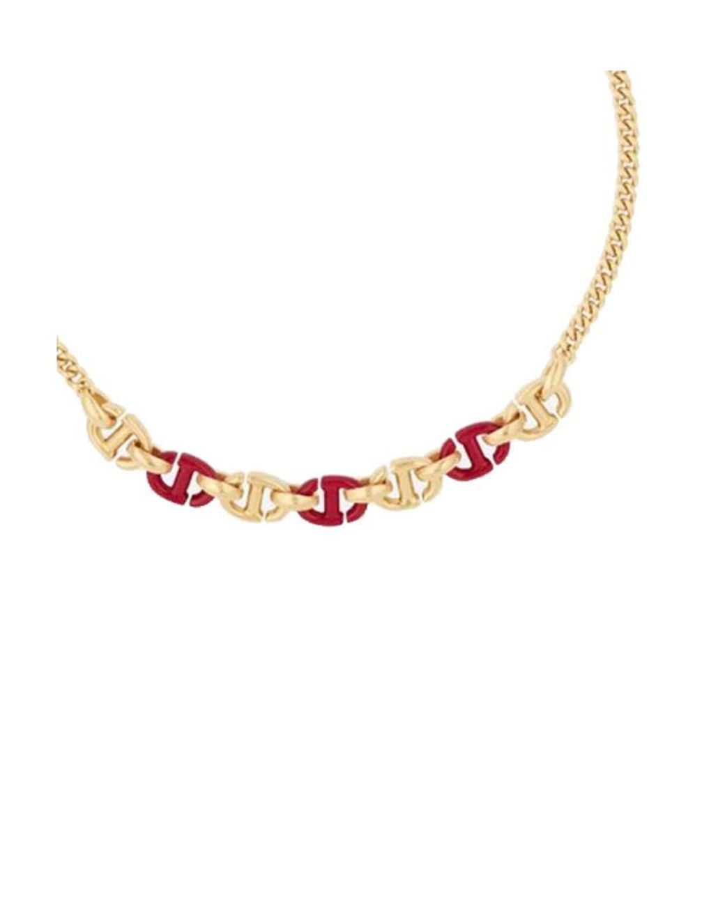 Dior Metallic Logo Necklace