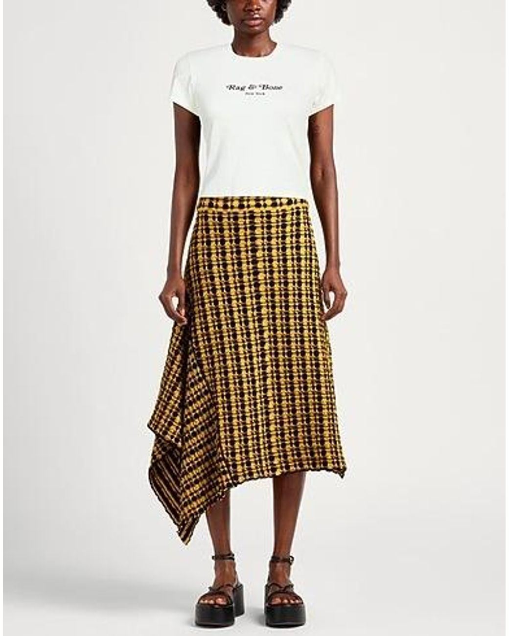 Rag & Bone White Simple Printed T-Shirt