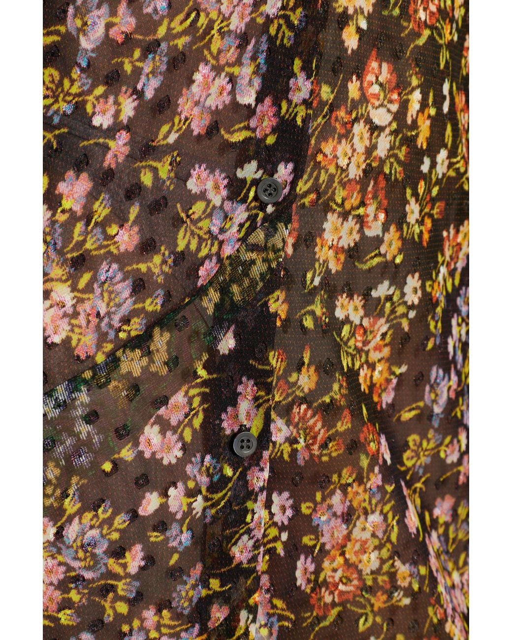 Dries Van Noten Natural Dalima Floral Printed Midi Dress