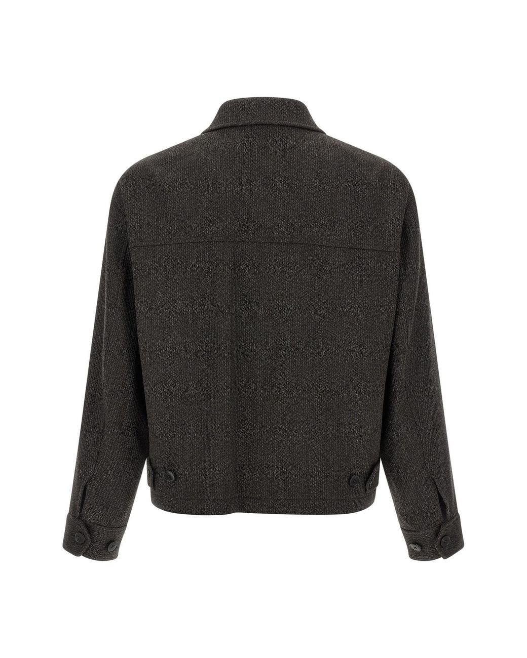 mfpen Black Mail Striped Zip Jacket for men