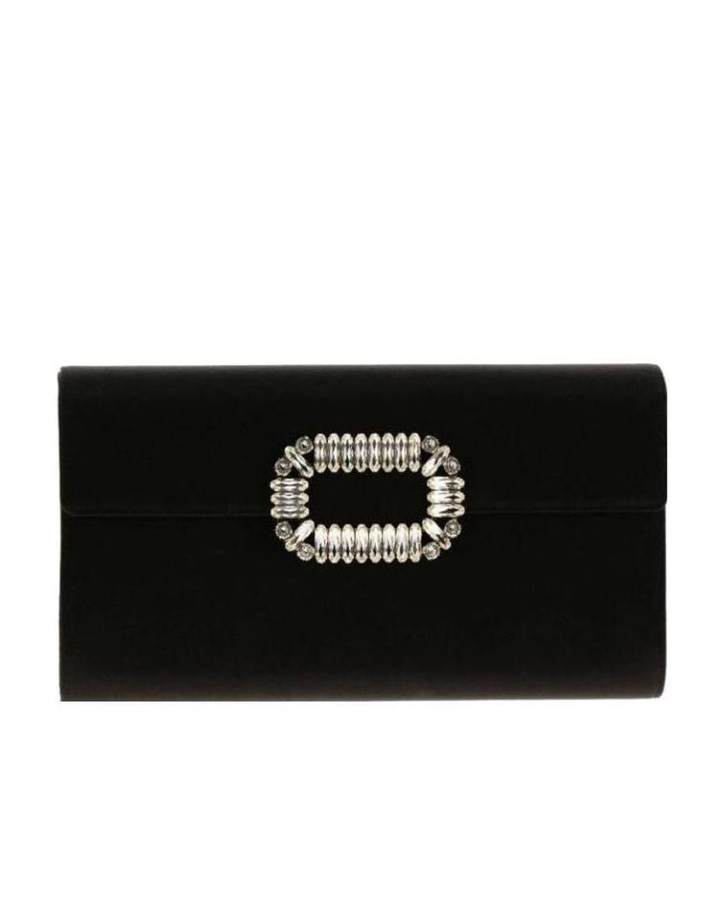 Roger Vivier Black Chain-Linked Clutch Bag