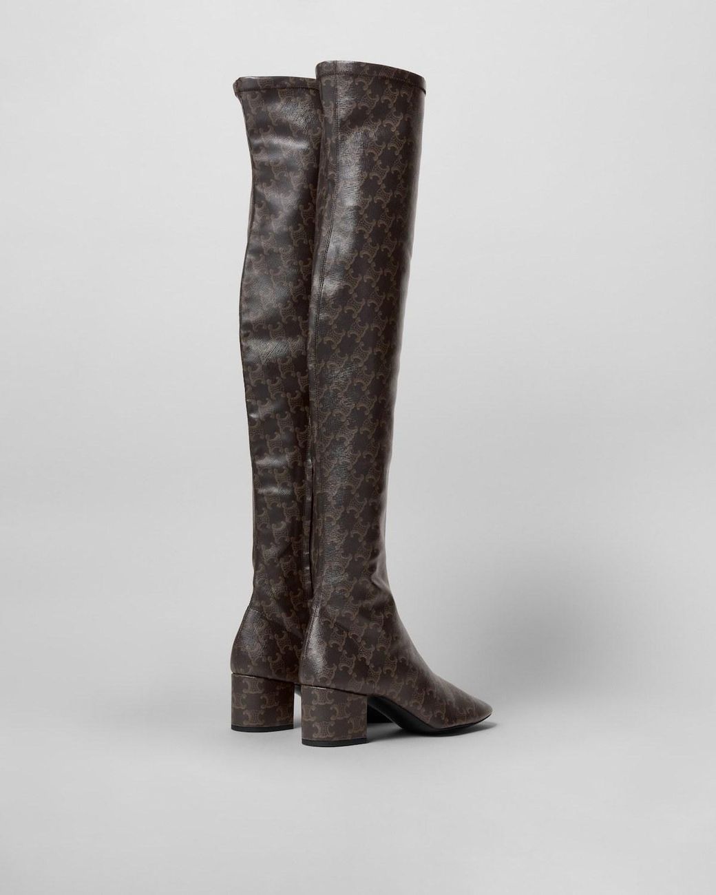 Céline Brown Over-The-Knee Stretch Boots