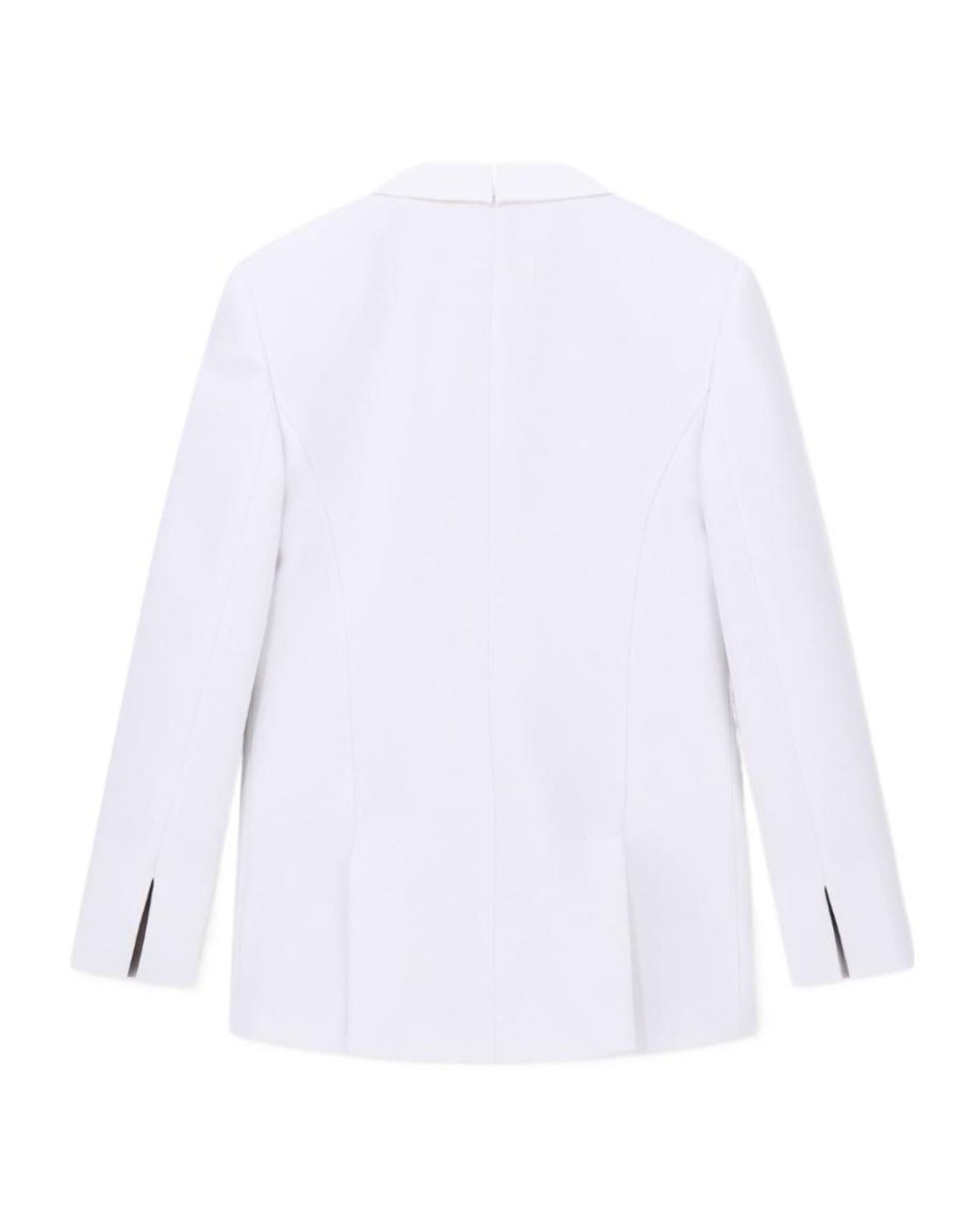 Giorgio Armani White Single-Breasted Long-Sleeved Jacket