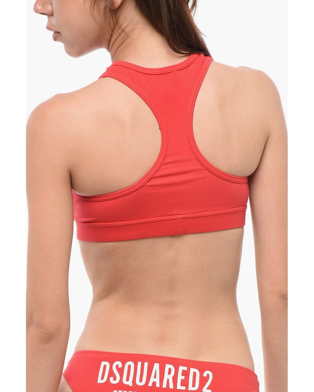 DSquared² Red Icon Sports Bra
