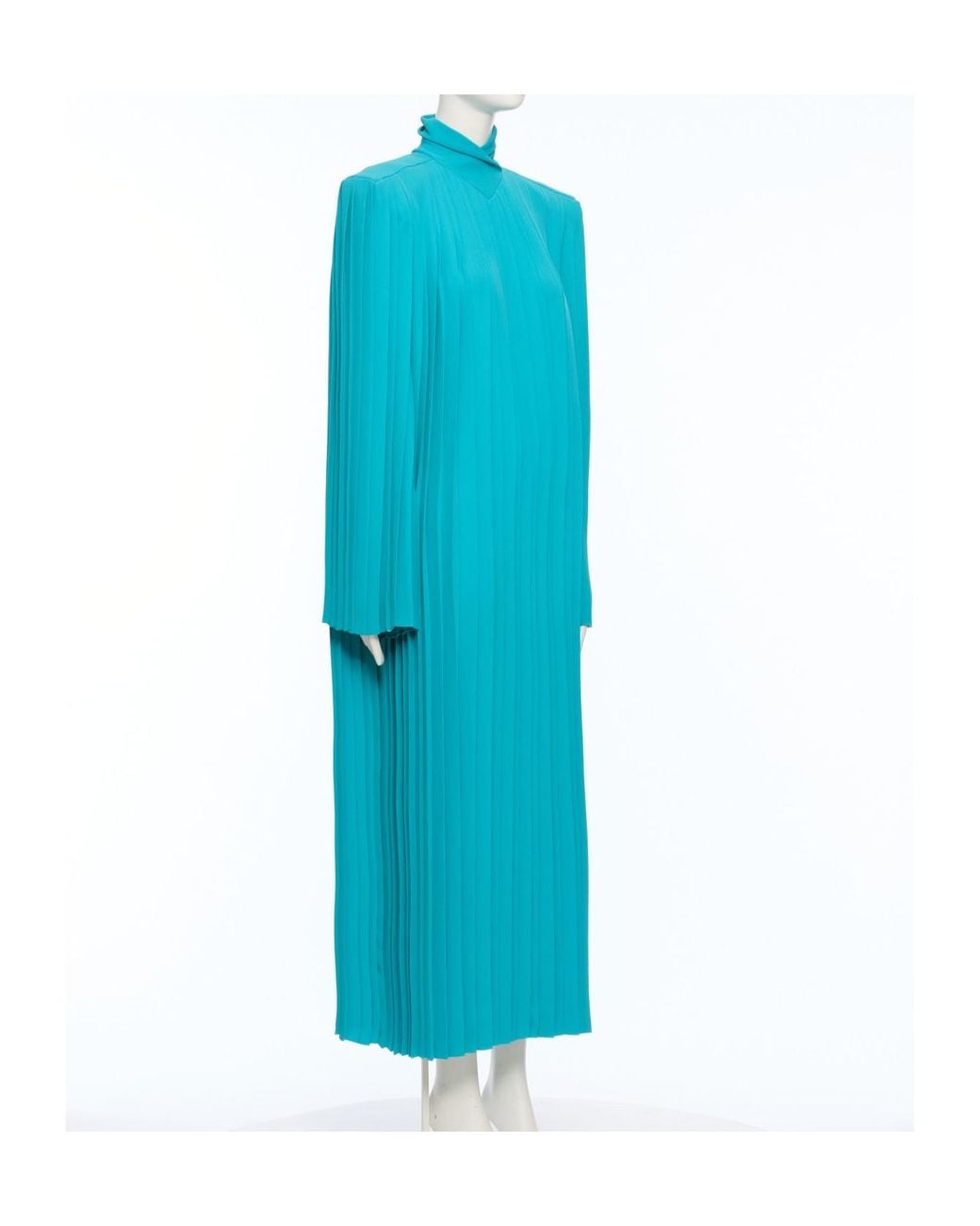 Valentino Blue Long-Sleeved Dress