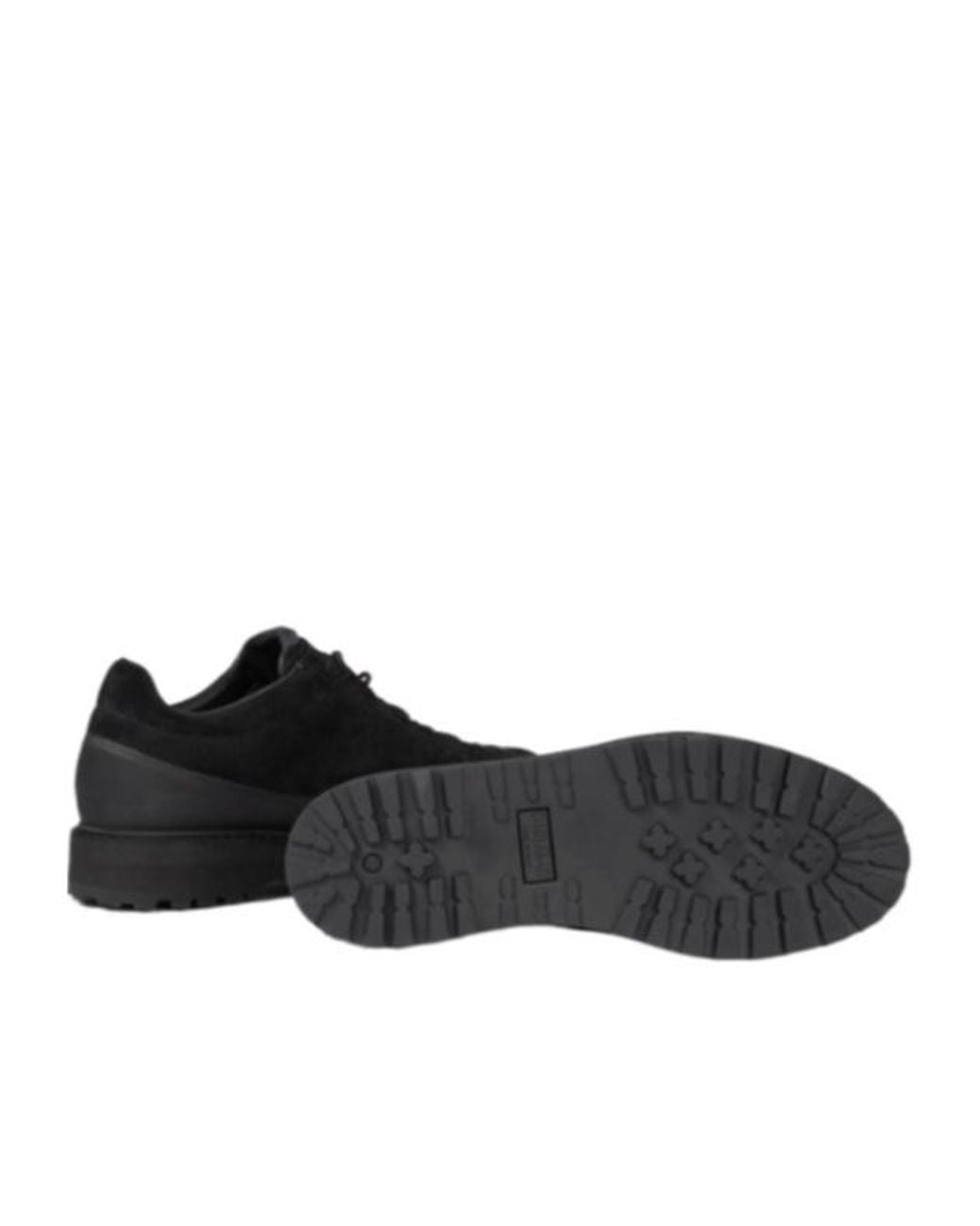 Stone Island Black Round Toe Lace-Up Sneakers for men