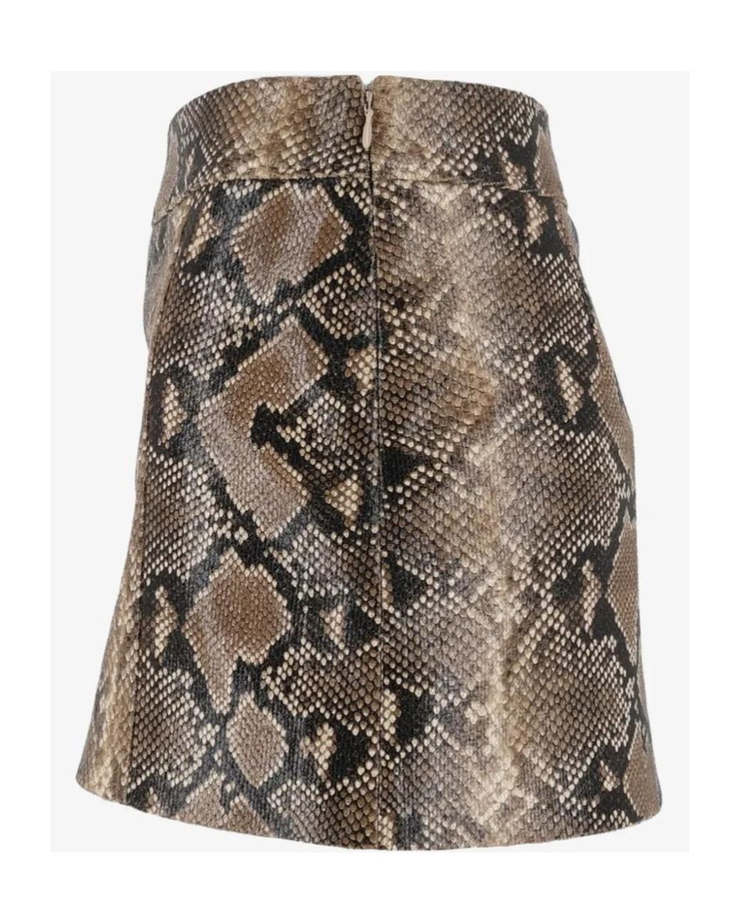 ERMANNO FIRENZE Metallic Printed Mini Skirt