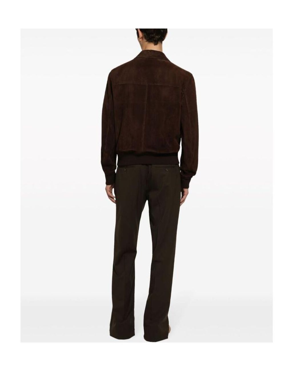 Dolce & Gabbana Black Suede Bomber Jacket for men