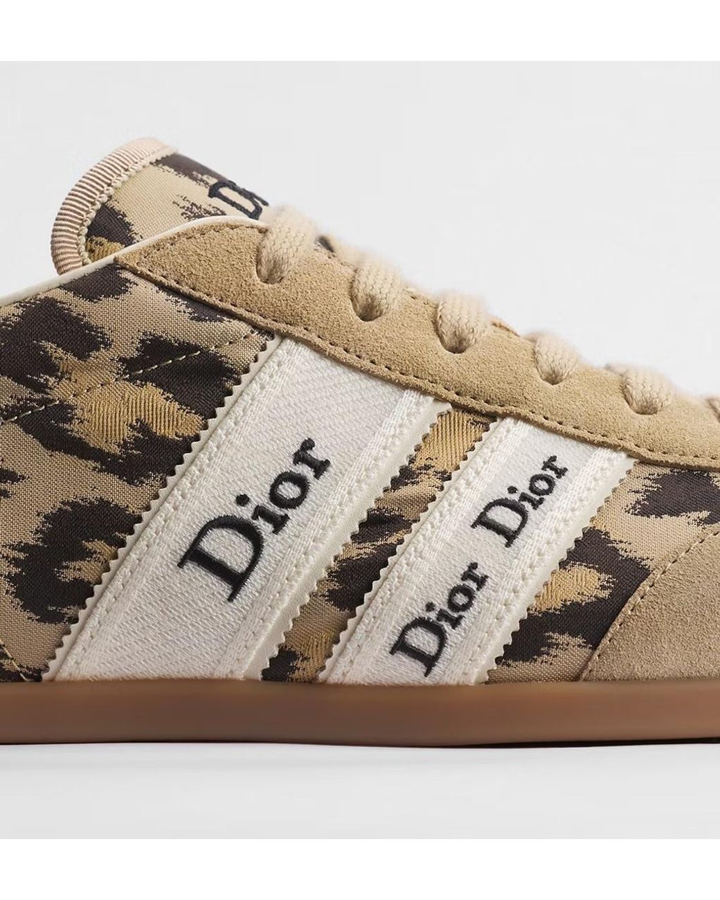 Dior Brown Ribbon Sneakers