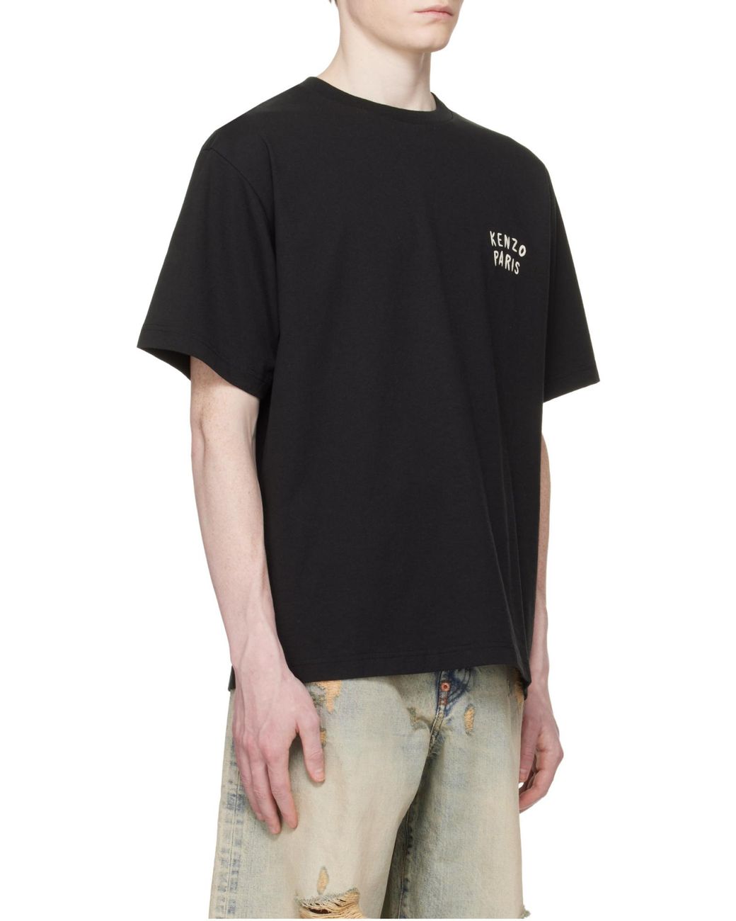 KENZO Black Boke Heart Oversized T-Shirt for men