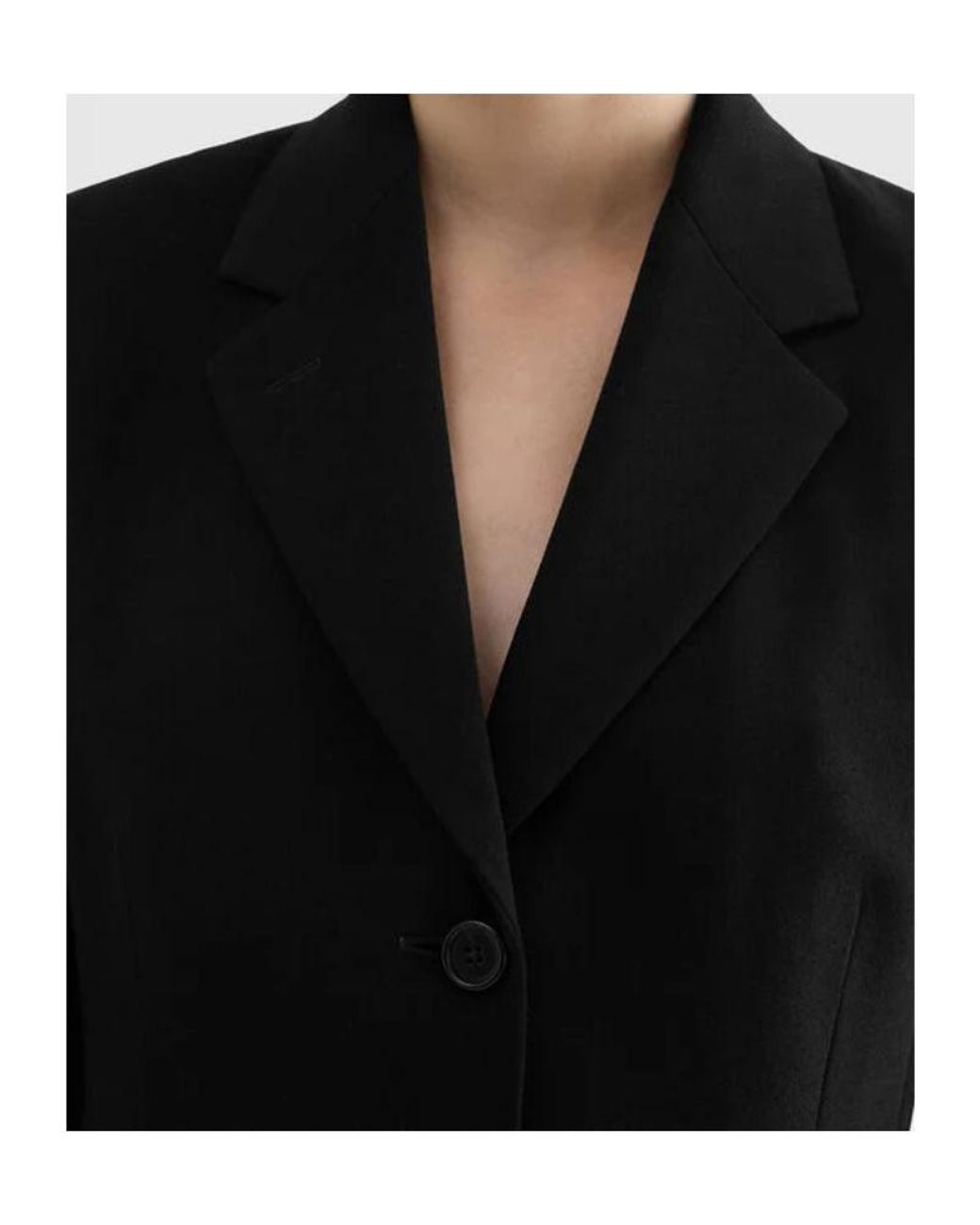 Jil Sander Black Single-Breasted Notch-Lapel Blazer