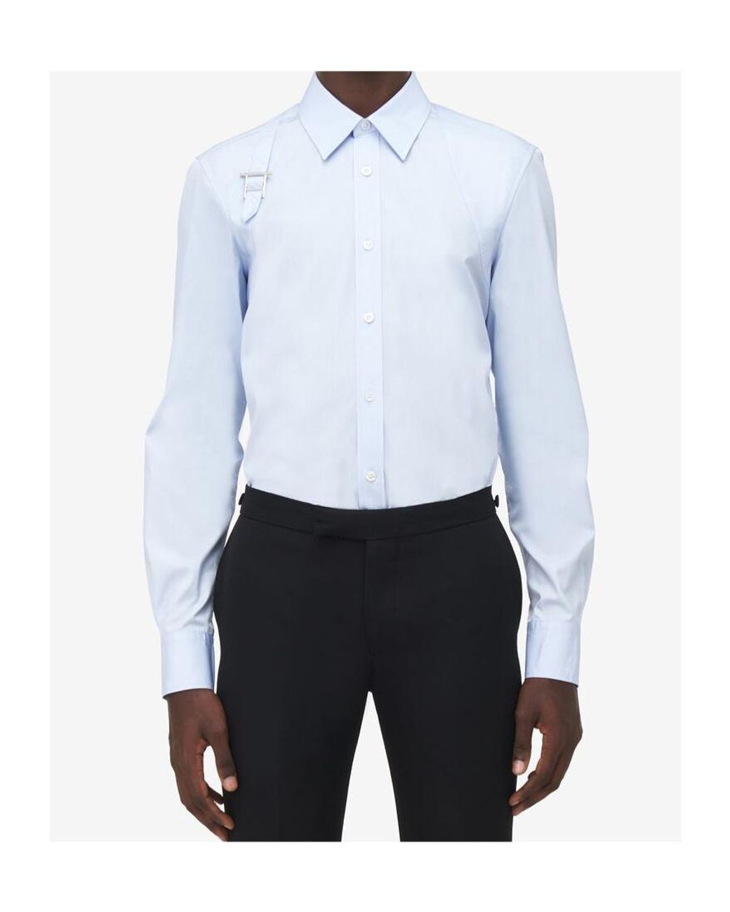 McQueen Blue Harness Shirt for men