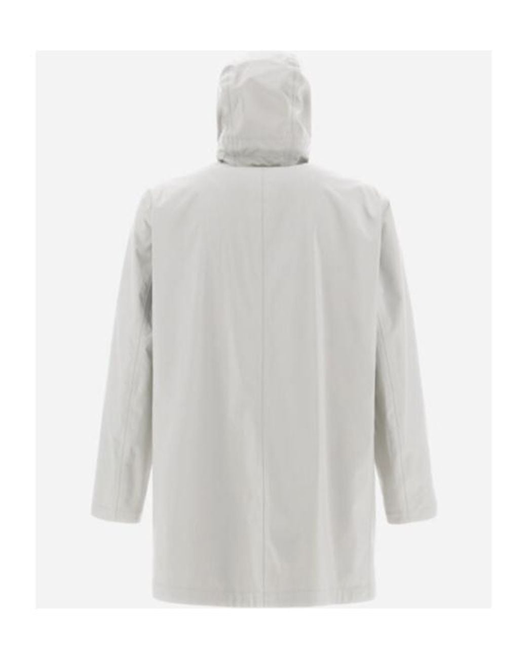 Herno White Long-Sleeve Parka Coat for men