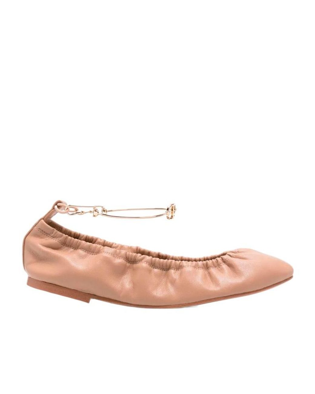Twinset Pink Ankle Strap Ballet Flats