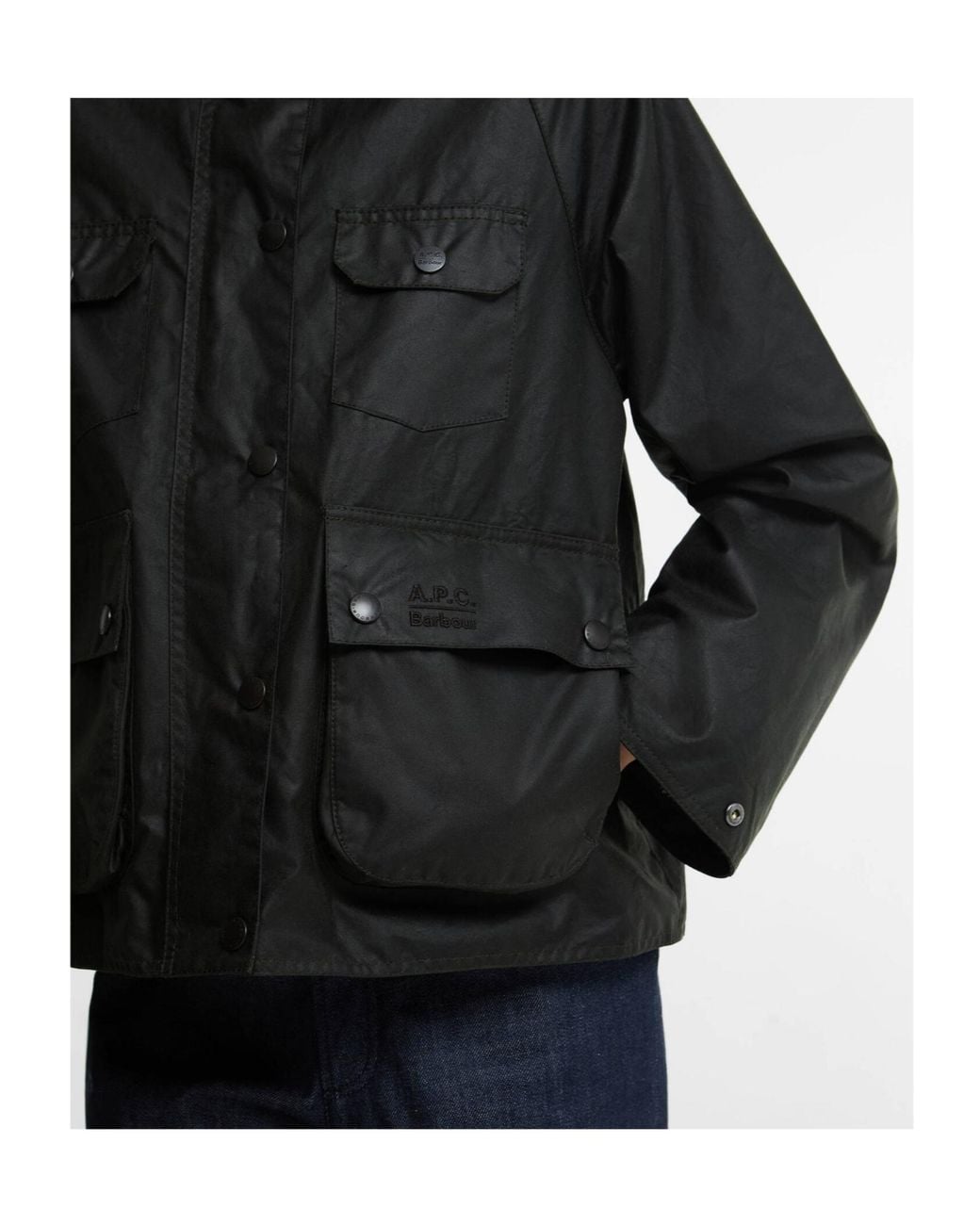Barbour Black X A.P.C. Spey Waxed Jacket