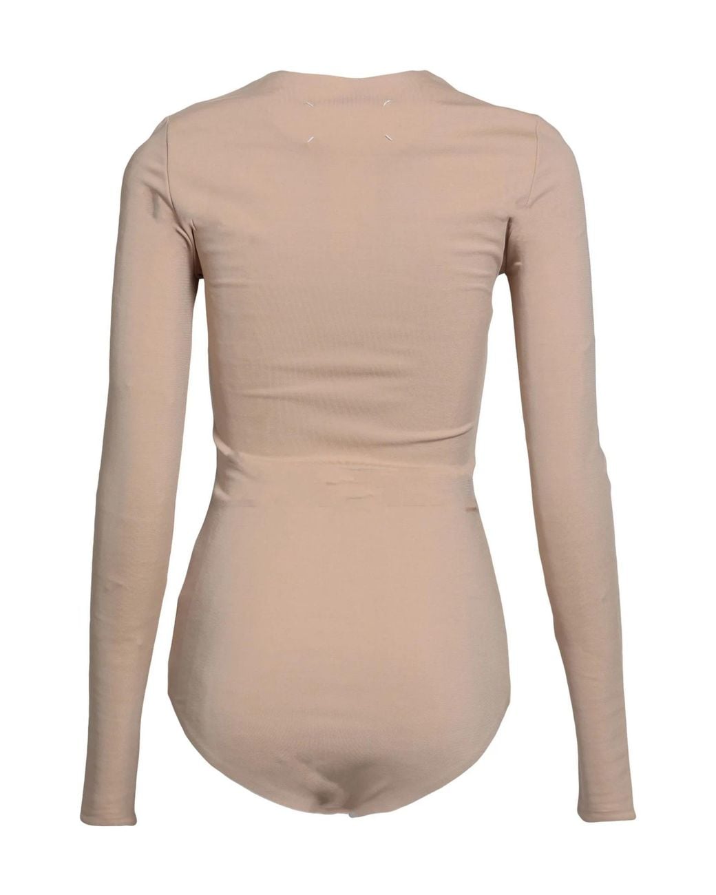 Maison Margiela Natural Plain Colour Bodysuits