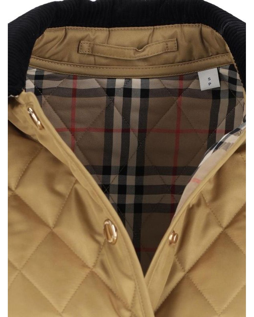 Burberry Green Logo Embroidered Quilted Jacket