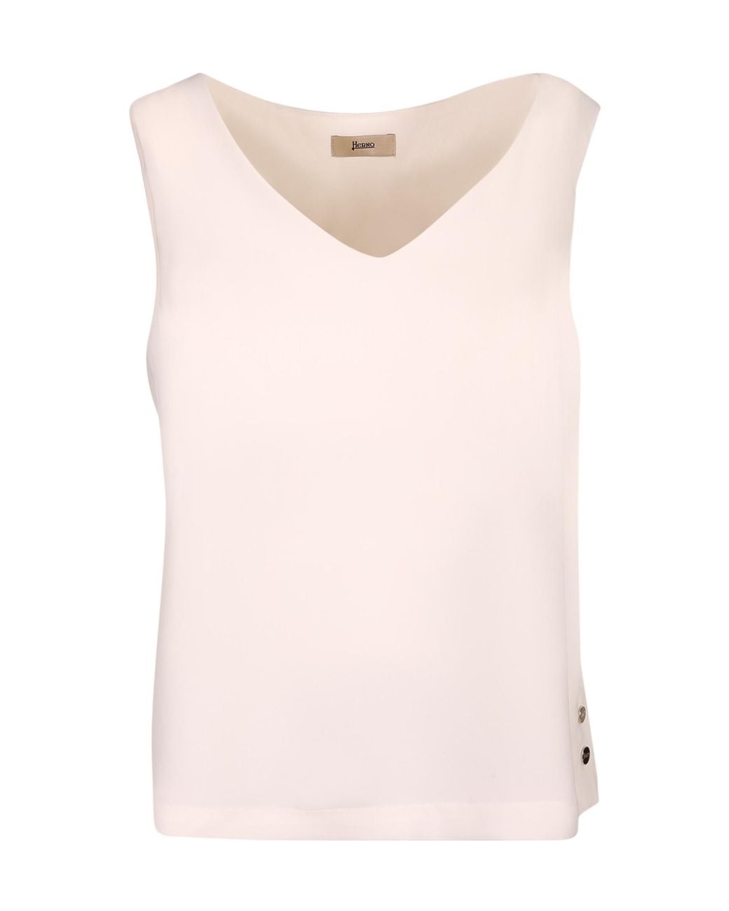 Herno Pink V-Neck Sleeveless T-Shirt