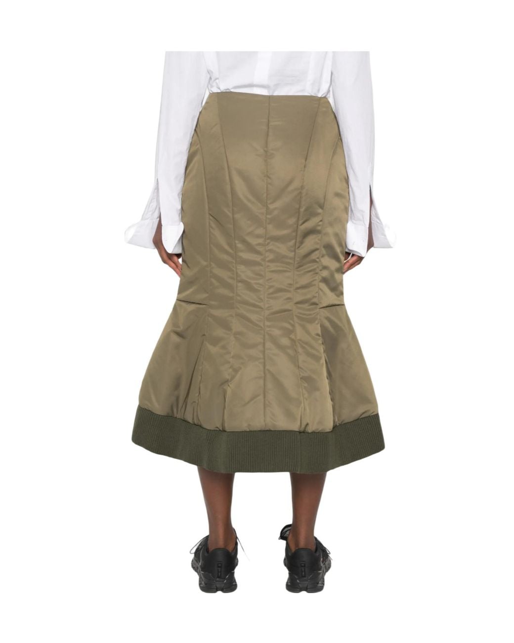 Simone Rocha Green Padded Midi Skirt