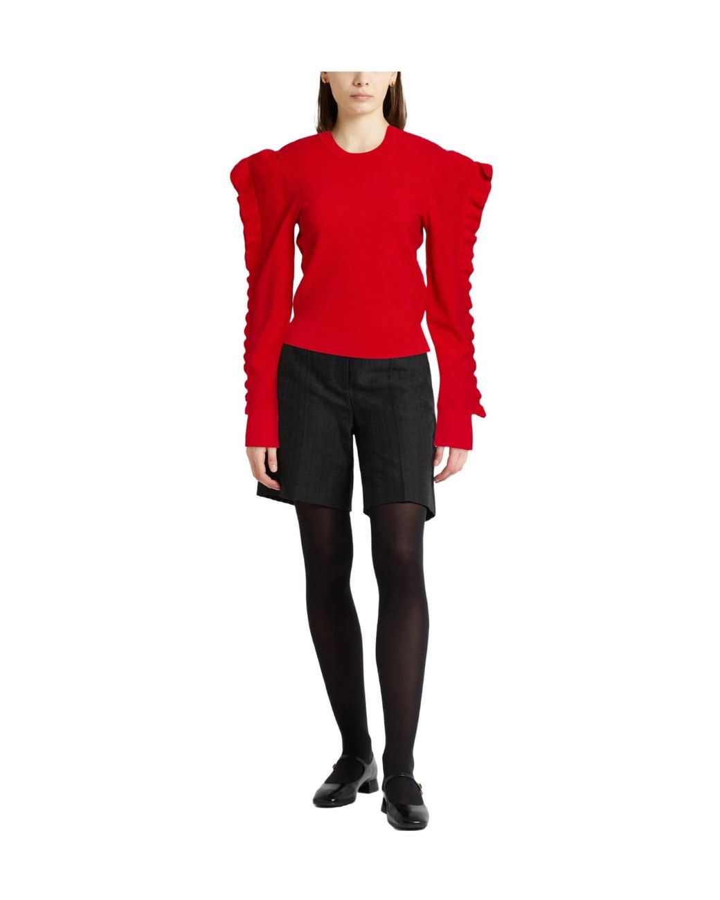 Max Mara Red Plain Colour Jumpers