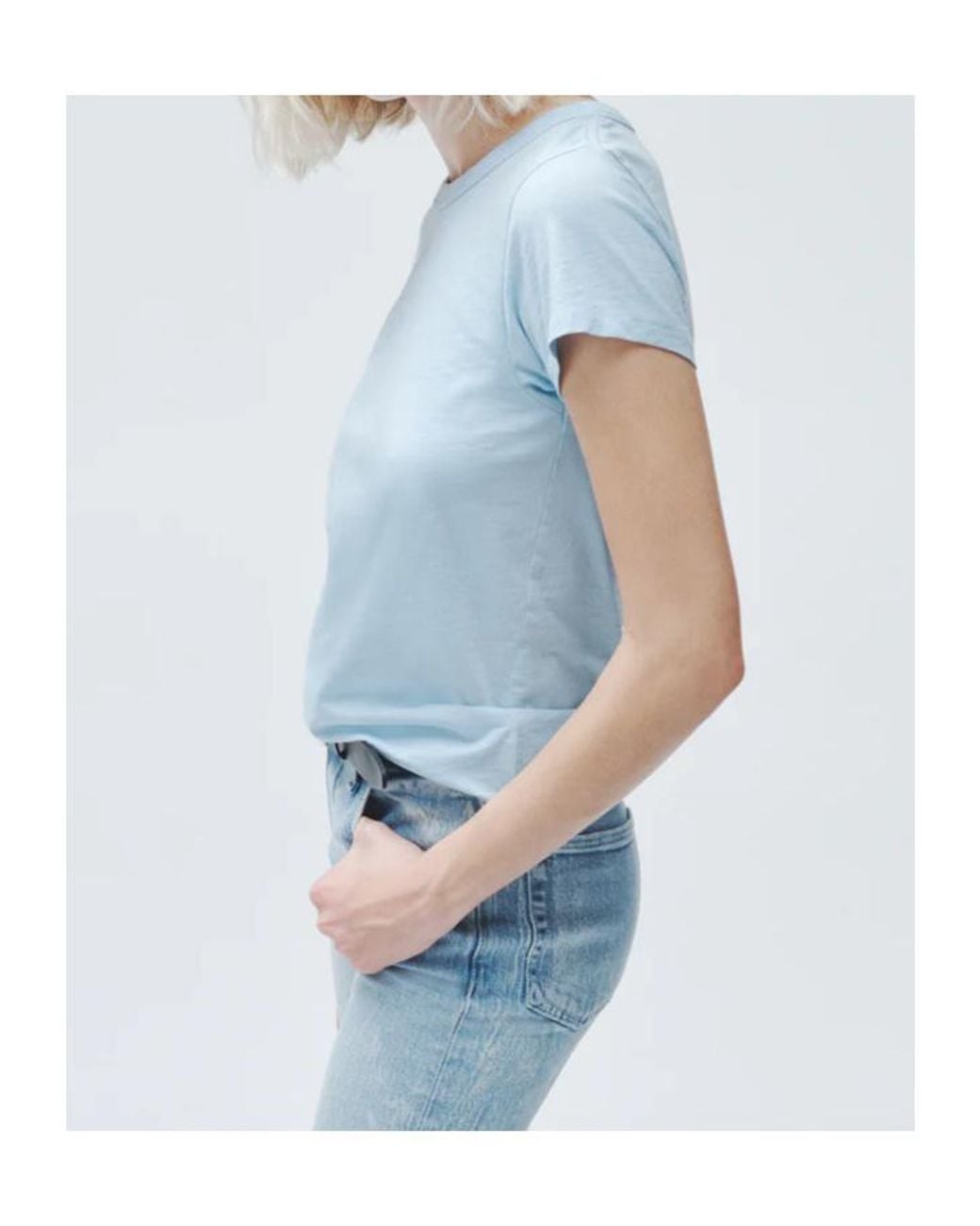 Rag & Bone Blue Slim Crew-Neck T-Shirt