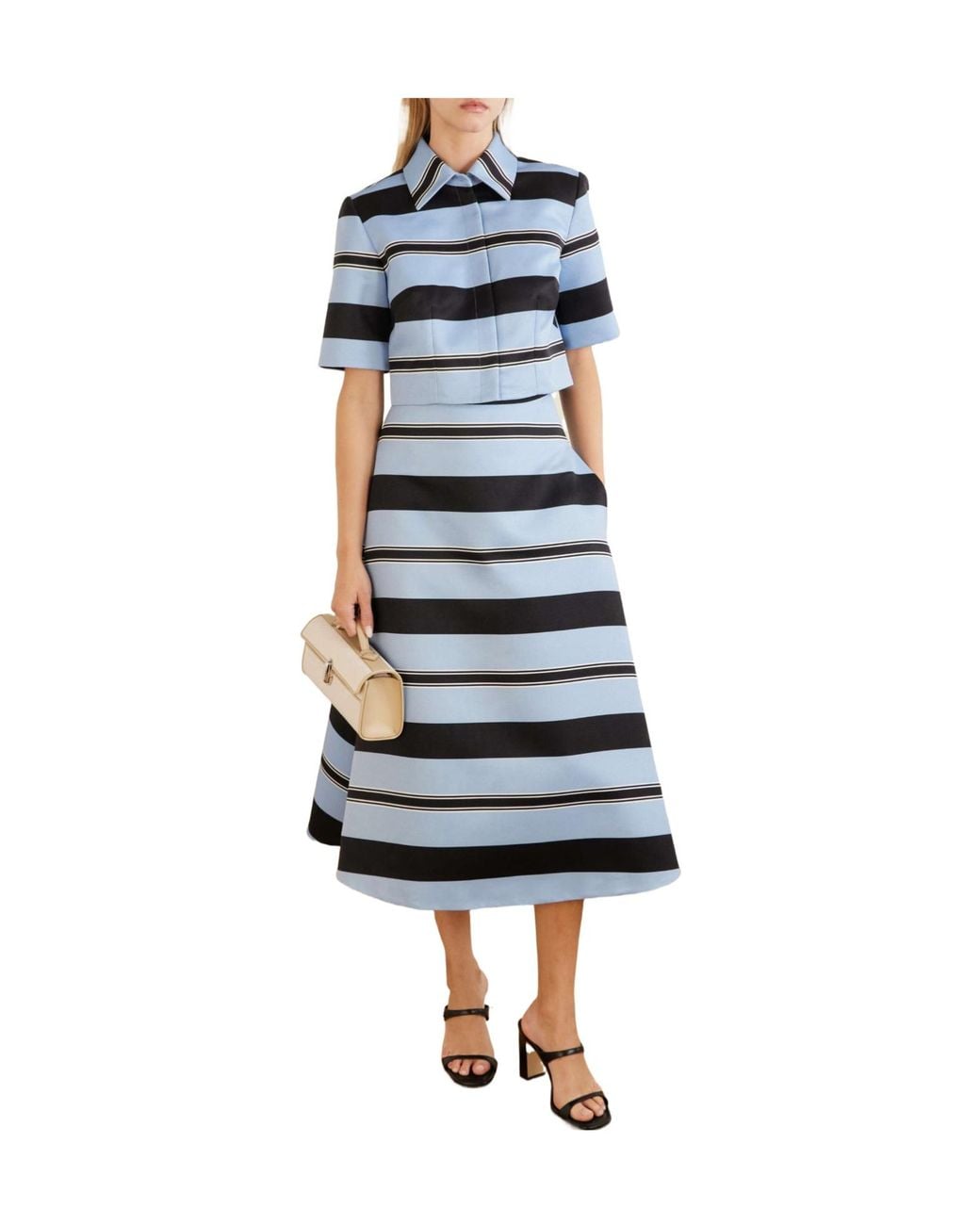 Emilia Wickstead Blue Striped Twill Shirt