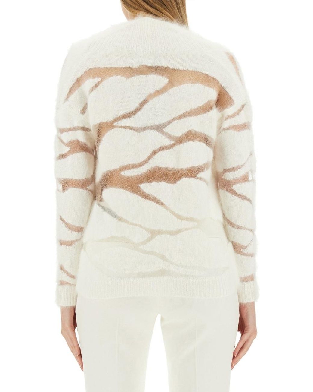 Tom Ford White V-Neck Knitted Jumper
