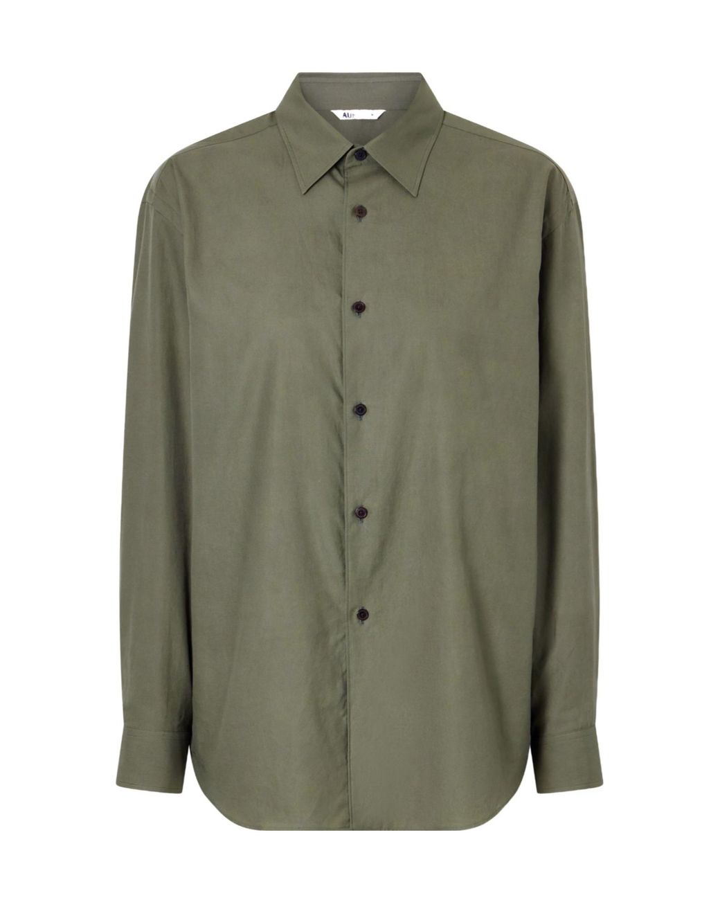 Auralee Green Long-Sleeved Shirt