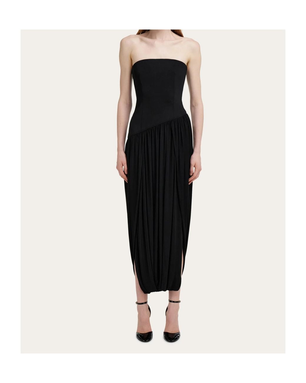 Ferragamo Black Bustier Dress