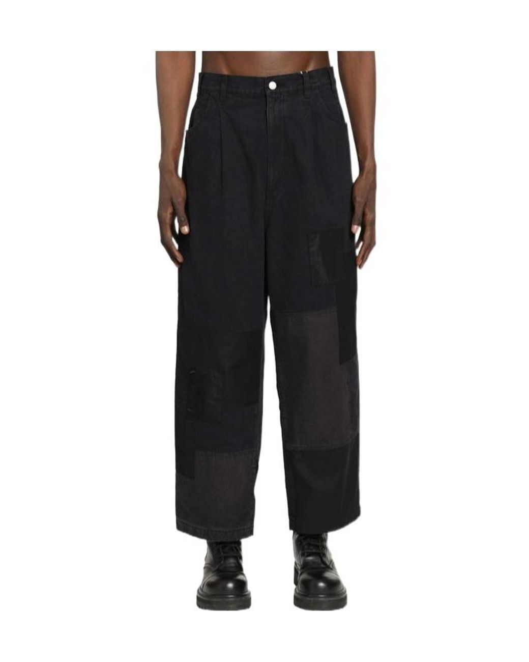 Comme des Garçons Black Panelled Casual Trousers for men