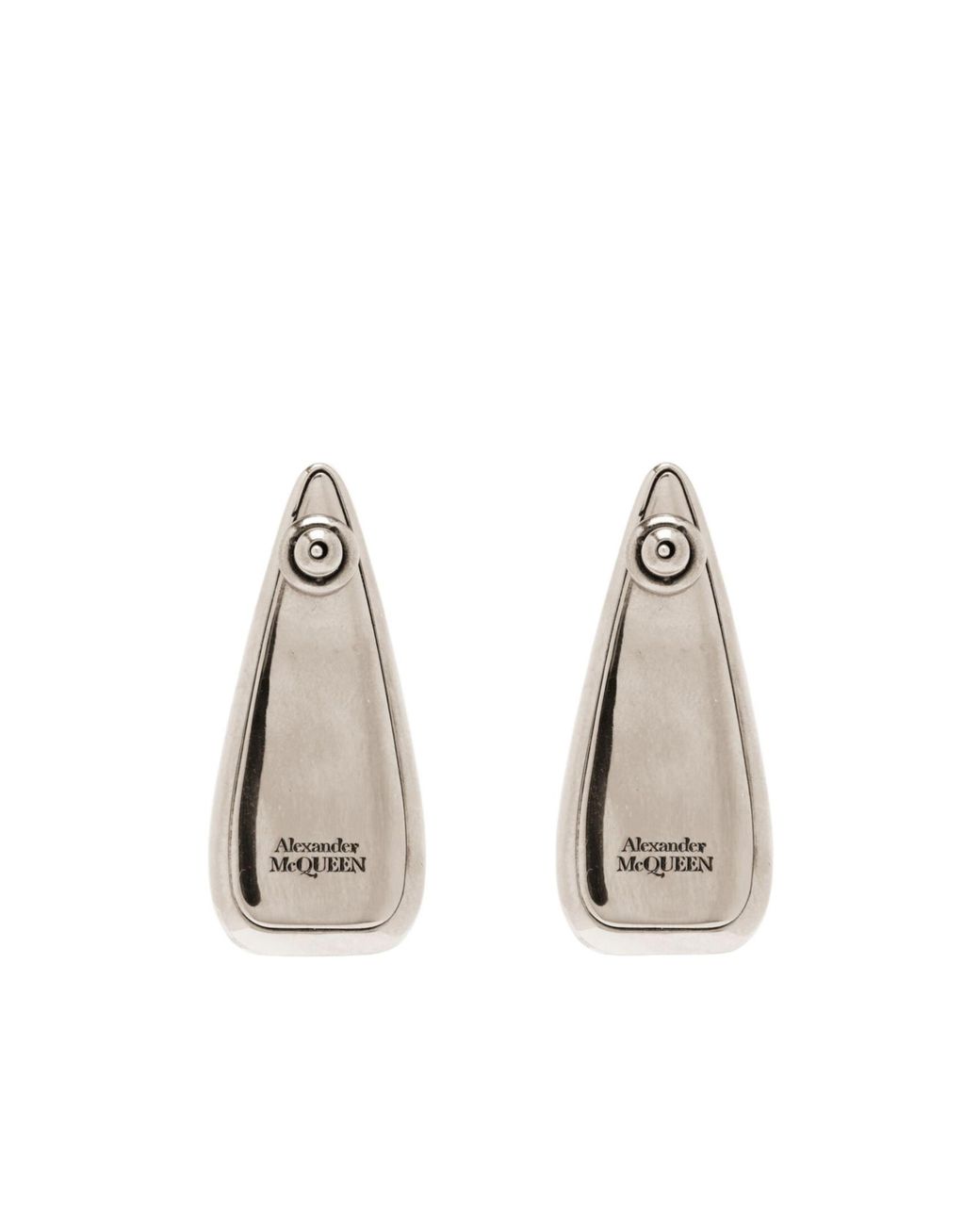 McQueen White Thorn Drop Earrings