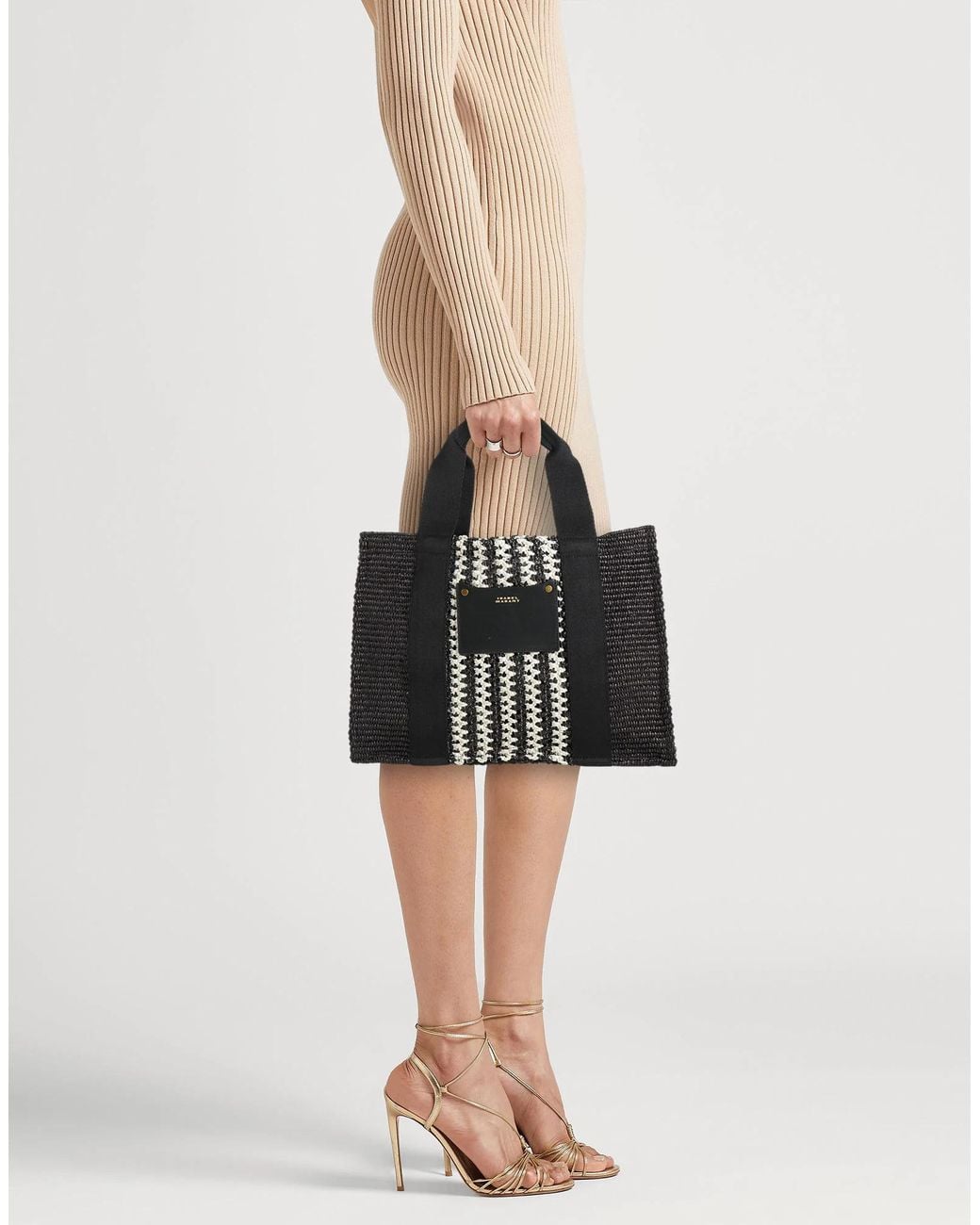 Isabel Marant Black Two-Color Large Handbag