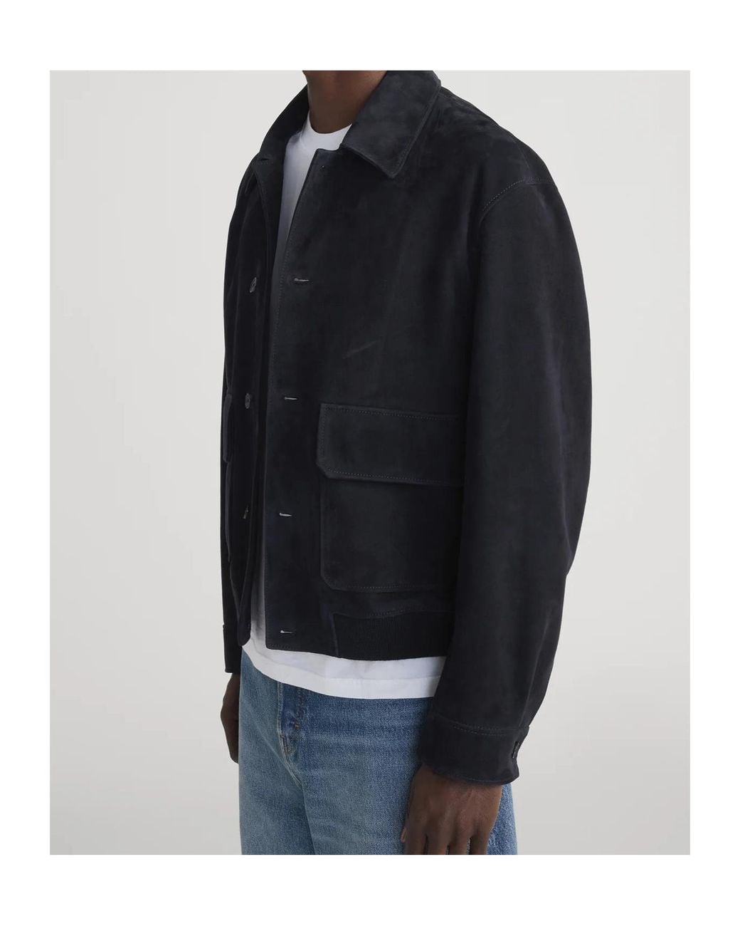 FRAME Blue Long-Sleeved Buttoned Jacket for men