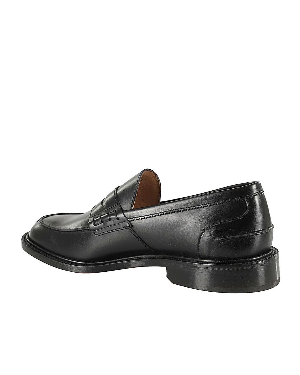 Tricker's Black Leather Loafers for men