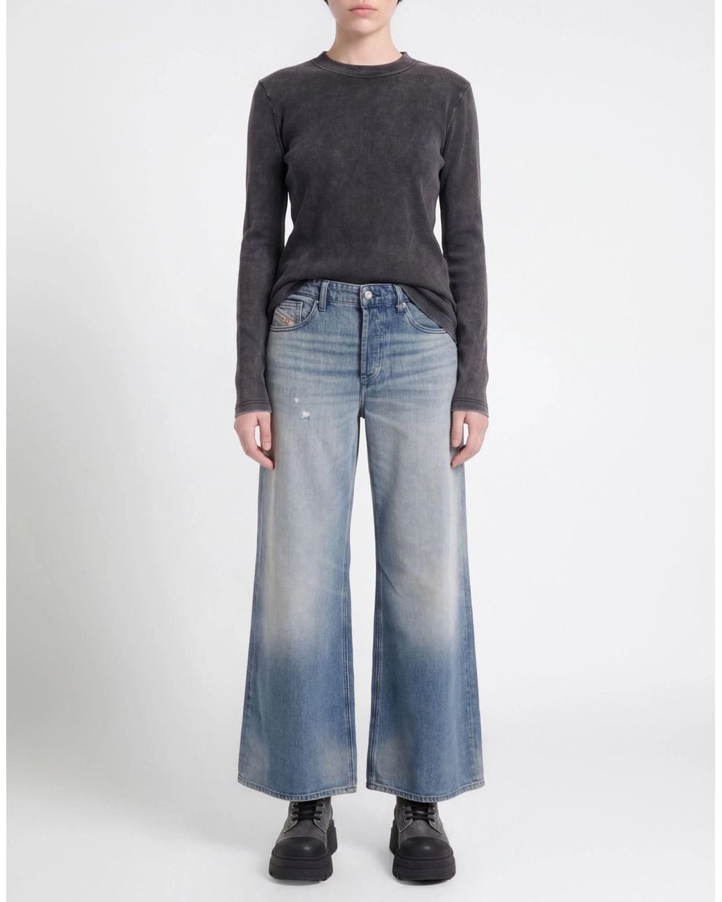 DIESEL Blue Loose Straight-Leg Jeans