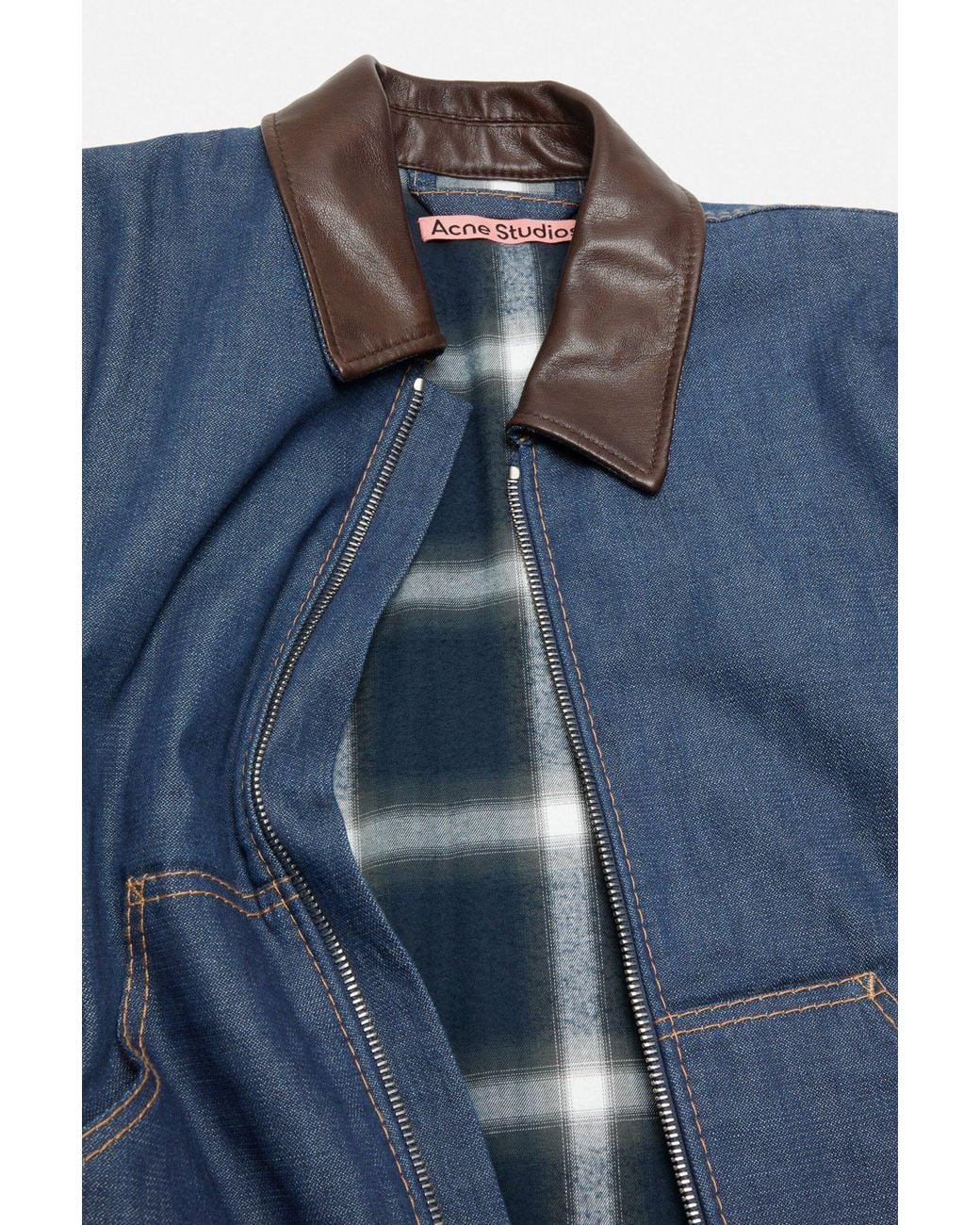 Acne Blue Insulated Denim Jacket for men